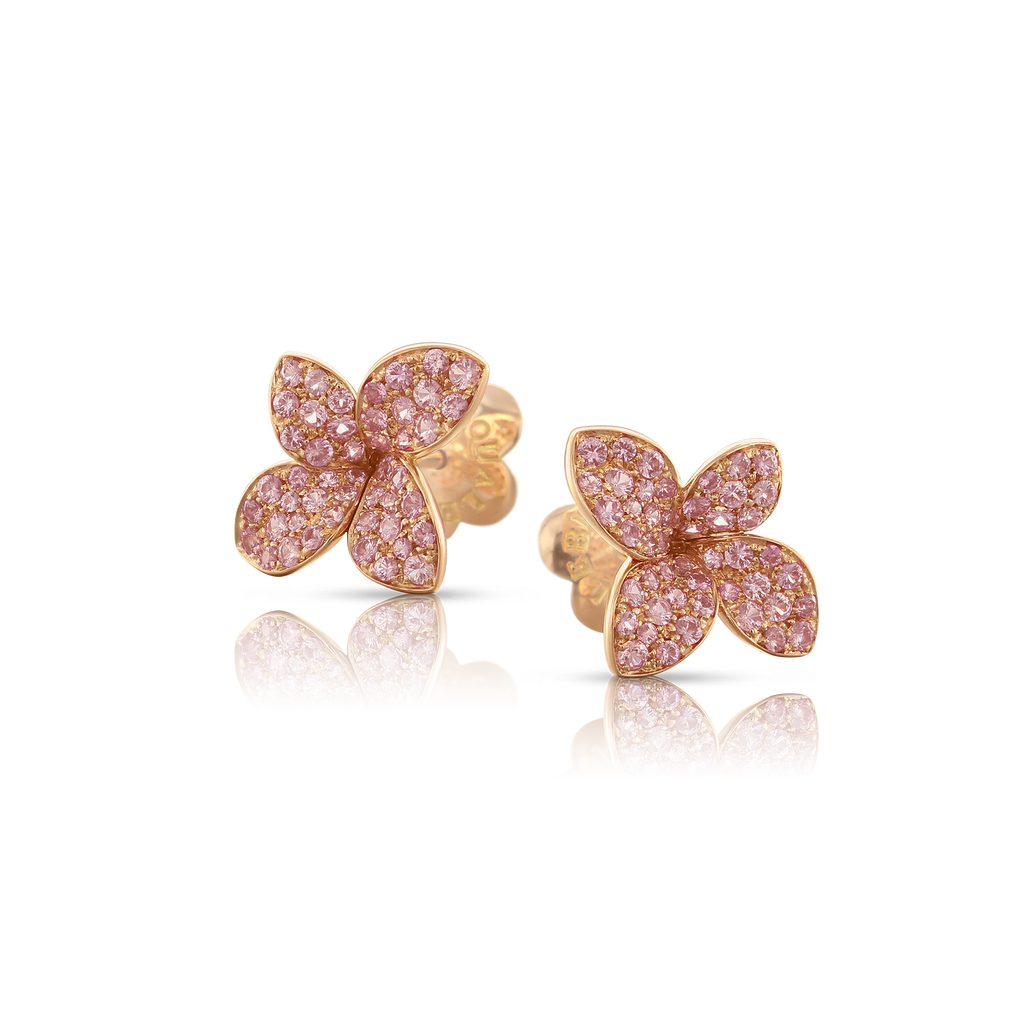 pasquele bruni rose gold earrings with pink sapphires