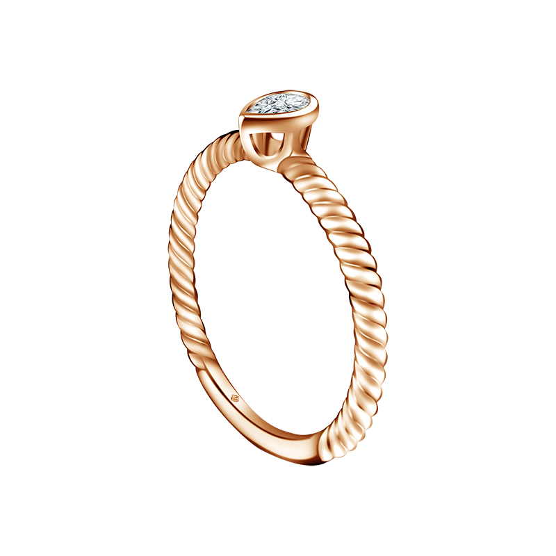 mondial twisted 18k gold ring