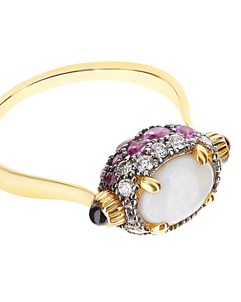 opal birthstone gold jewelry