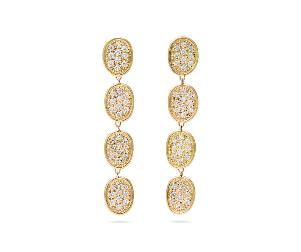 18k gold and diamond earrings from marco bicego