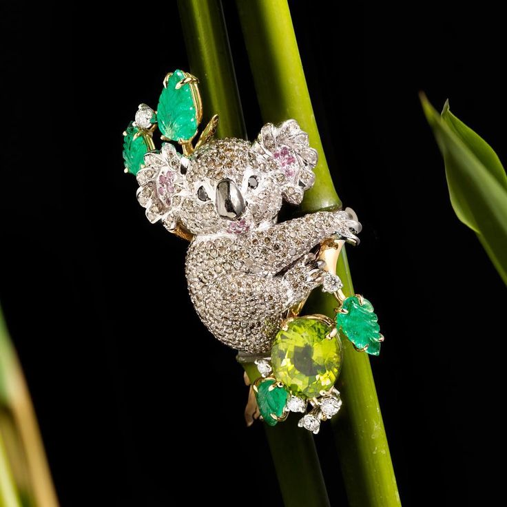 koala peridot ring from scavia