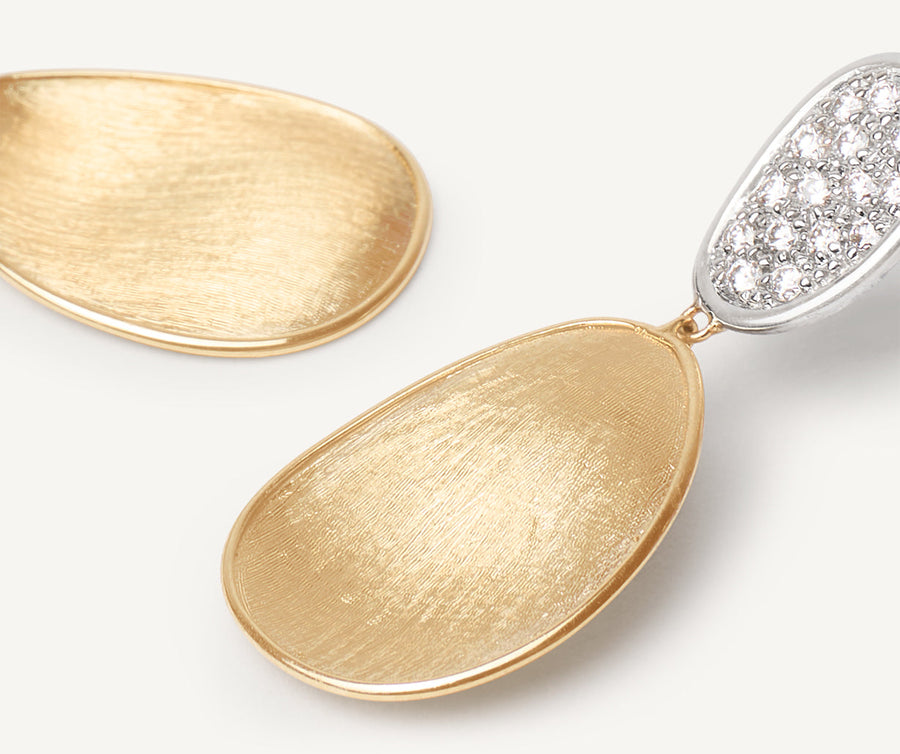 lunaria 18k gold earrings with diamonds from marco bicego