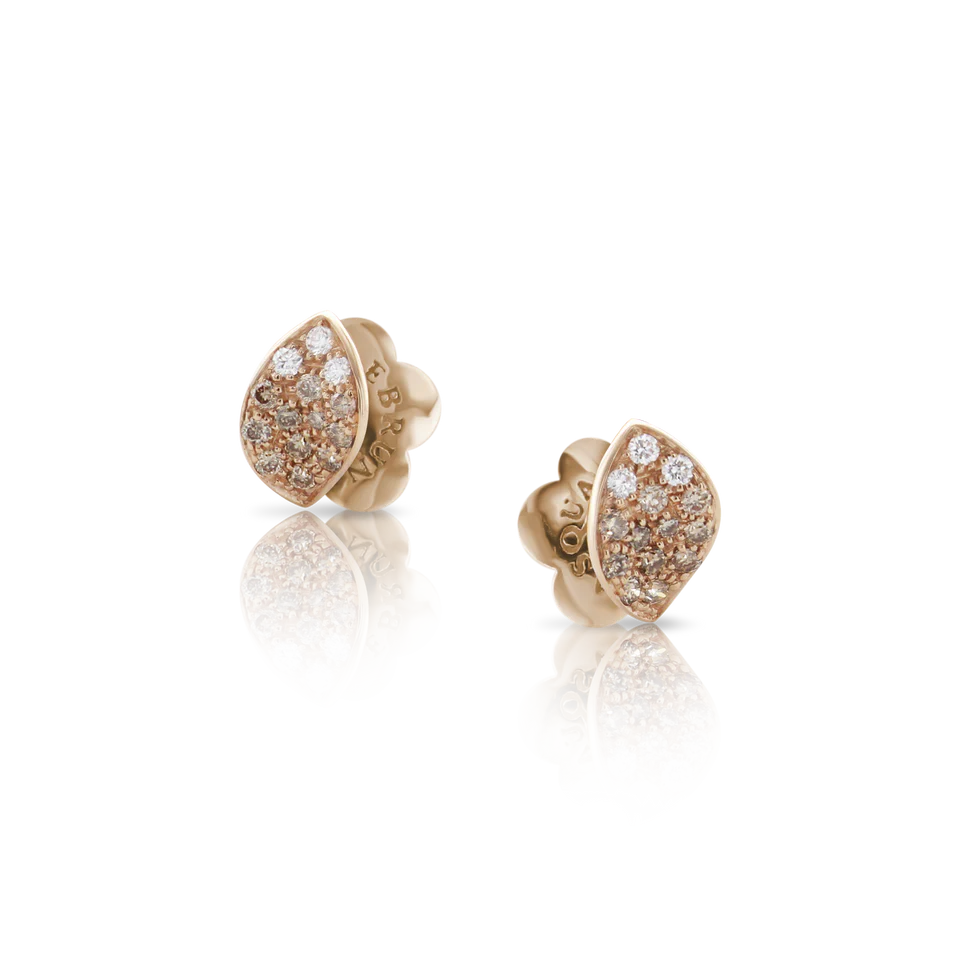 minimalist flower gold earrings