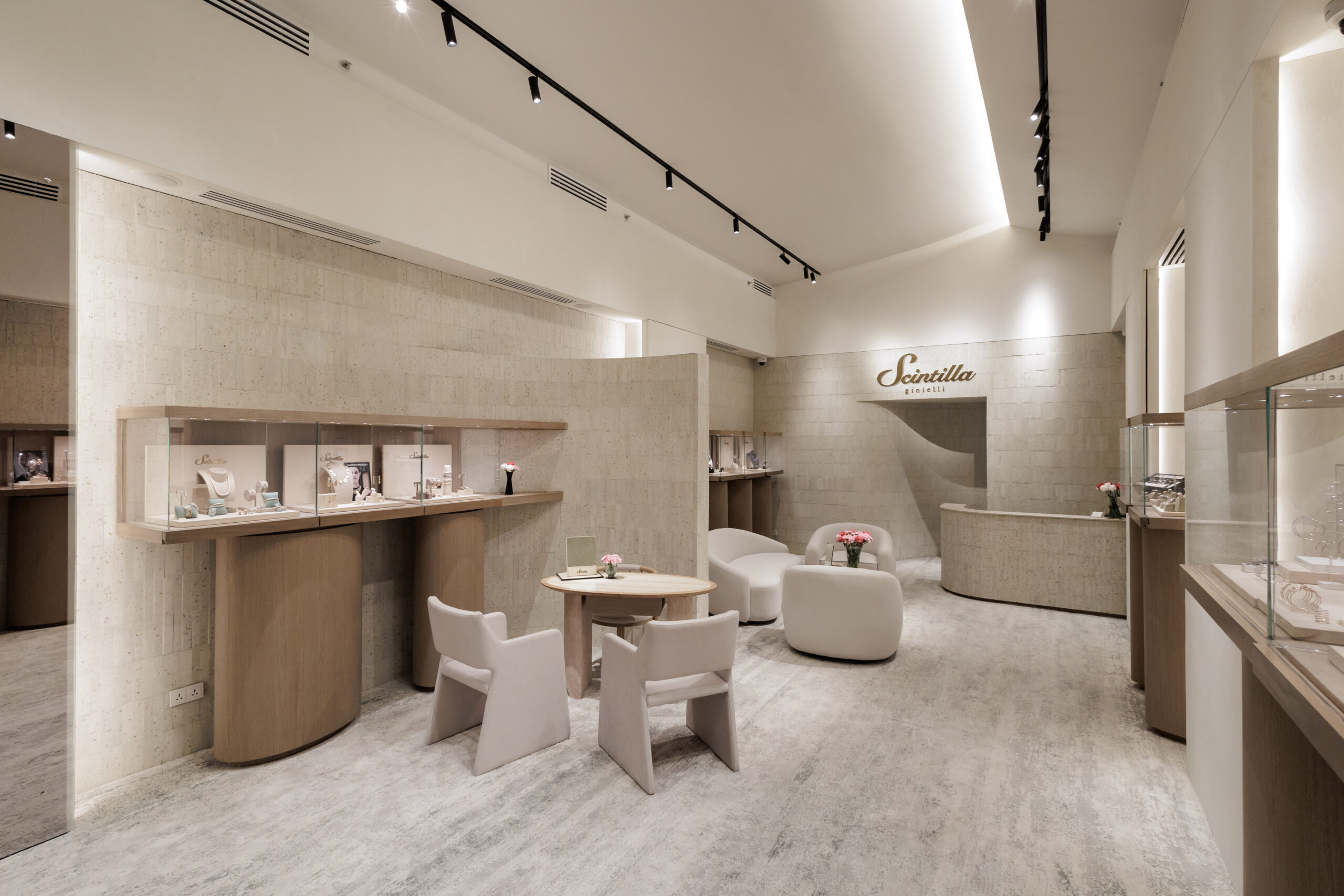 interior of multi brand jewelry boutique in bangkok scintilla gioielli