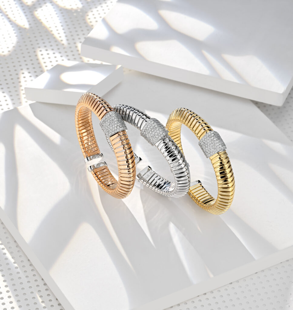 tessitore tubogas bracelets with diamonds